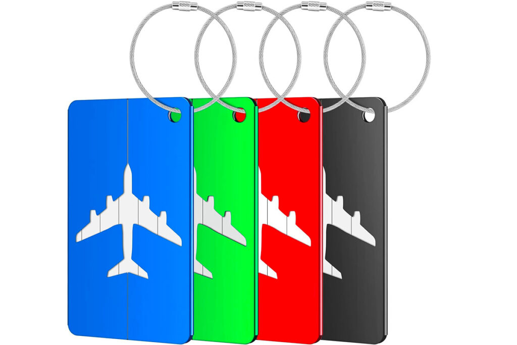 4 étiquettes valise